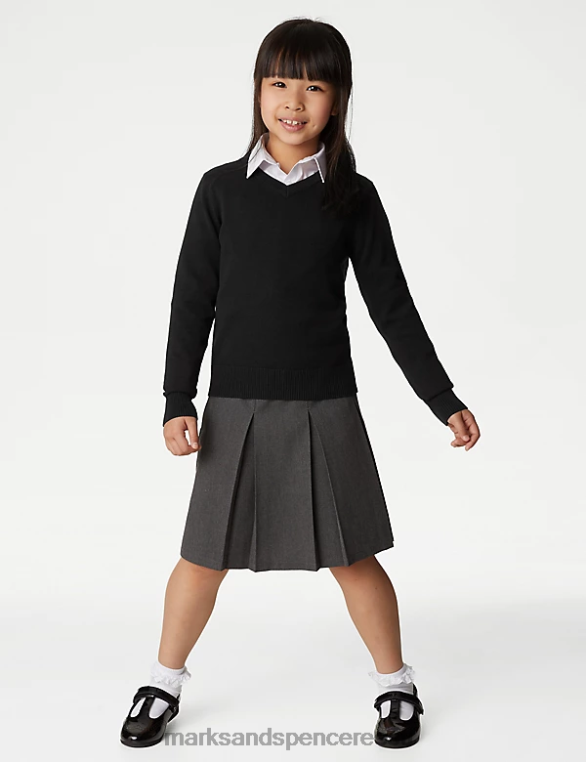 koolivorm ee Marks & Spencer lapsed 2pk slim fit puuvillased kooli kampsunid must NZTRN8931