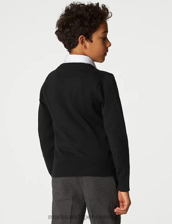 koolivorm ee Marks & Spencer lapsed 2pk slim fit puuvillased kooli kampsunid must NZTRN8931