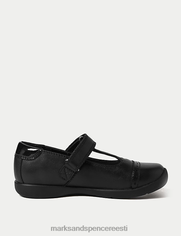 koolivorm ee Marks & Spencer lapsed nahast t-bar koolijalatsid must NZTRN9049