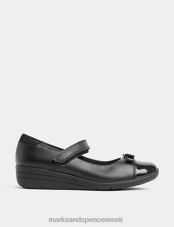 koolivorm ee Marks & Spencer lapsed nahast wedge mary jane koolikingad must NZTRN9425