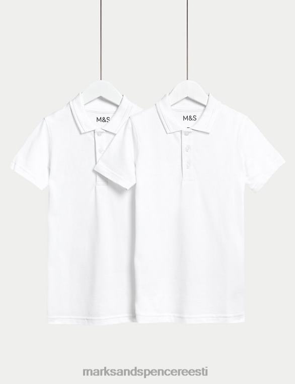koolivorm ee Marks & Spencer lapsed 2pk lihtsa riietumise kooli polosärgid valge NZTRN7851