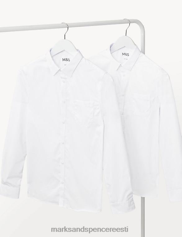 koolivorm ee Marks & Spencer lapsed 2pk slim fit mittetriikrauad koolisärgid valge NZTRN7830