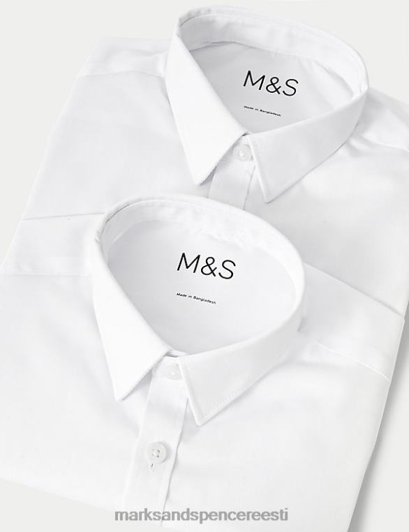 koolivorm ee Marks & Spencer lapsed 2pk slim fit mittetriikrauad koolisärgid valge NZTRN7830