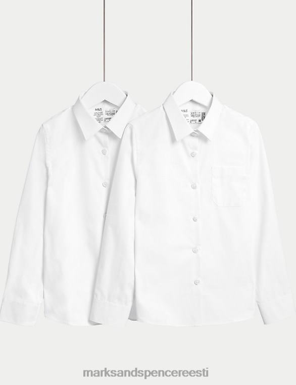 koolivorm ee Marks & Spencer lapsed 2pk slim fit nahaga koolisärgid valge NZTRN9159