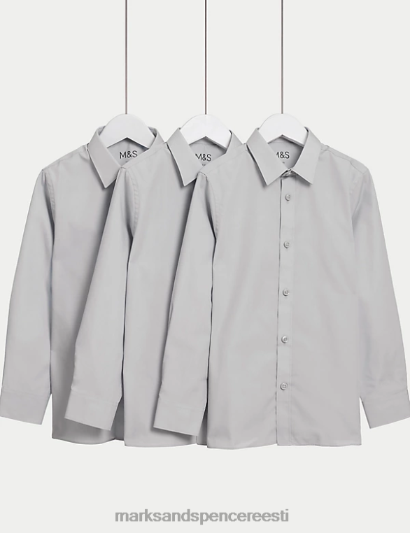 koolivorm ee Marks & Spencer lapsed 3pk lihtne raud koolisärgid hall NZTRN9372