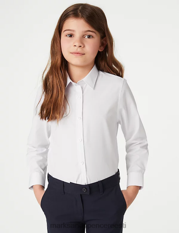 koolivorm ee Marks & Spencer lapsed 3pk lihtne riietumine lihtne triikida koolisärk valge NZTRN9459