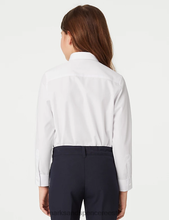 koolivorm ee Marks & Spencer lapsed 3pk lihtne riietumine lihtne triikida koolisärk valge NZTRN9459