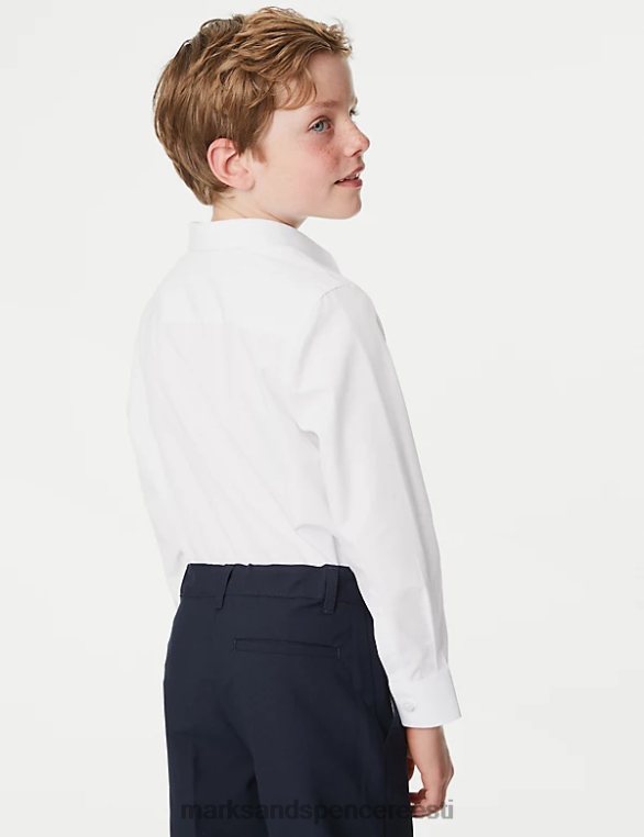 koolivorm ee Marks & Spencer lapsed 3pk pluss istuvad kergesti triikrauad koolisärgid valge NZTRN8503