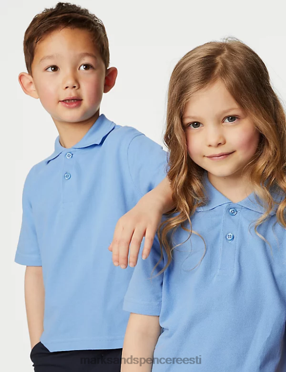 koolivorm ee Marks & Spencer lapsed 3pk puhtast puuvillast kooli polosärgid sinine NZTRN317