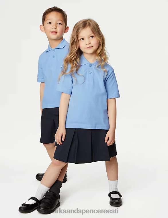 koolivorm ee Marks & Spencer lapsed 3pk puhtast puuvillast kooli polosärgid sinine NZTRN317