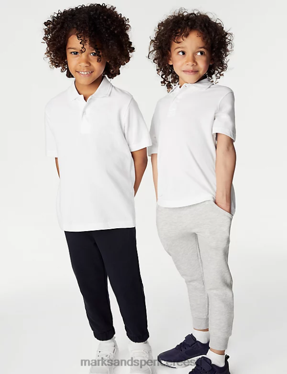 koolivorm ee Marks & Spencer lapsed 3pk puhtast puuvillast kooli polosärgid valge NZTRN20