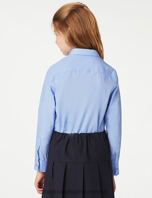 koolivorm ee Marks & Spencer lapsed 3pk slim fit lihtne triikida koolisärgid sinine NZTRN9745