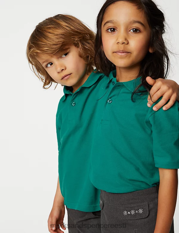 koolivorm ee Marks & Spencer lapsed puhtast puuvillast polosärk jade NZTRN8474