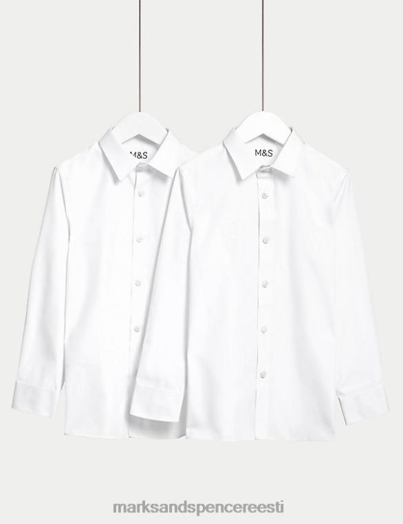 koolivorm ee Marks & Spencer lapsed 2pk slim fit stretch-koolisärgid valge NZTRN8587