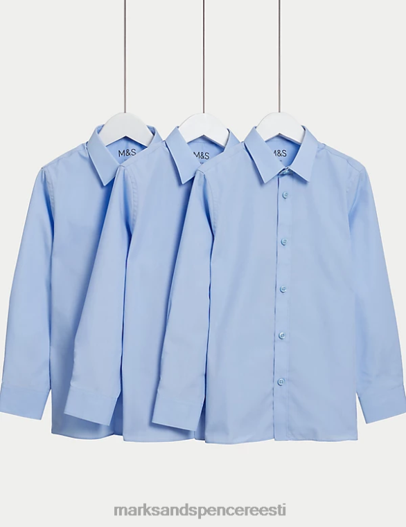 koolivorm ee Marks & Spencer lapsed 3pk lihtne raud koolisärgid sinine NZTRN8026
