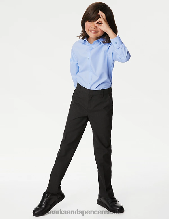 koolivorm ee Marks & Spencer lapsed 3pk slim fit lihtne triikida koolisärgid sinine NZTRN8083