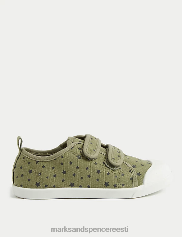 jalatsid ee Marks & Spencer lapsed denim riptape star pumbad khaki NZTRN8489