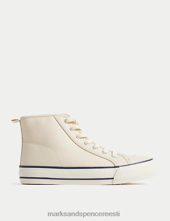 jalatsid ee Marks & Spencer lapsed lõuend freshfeet kõrged topid kreem NZTRN8344