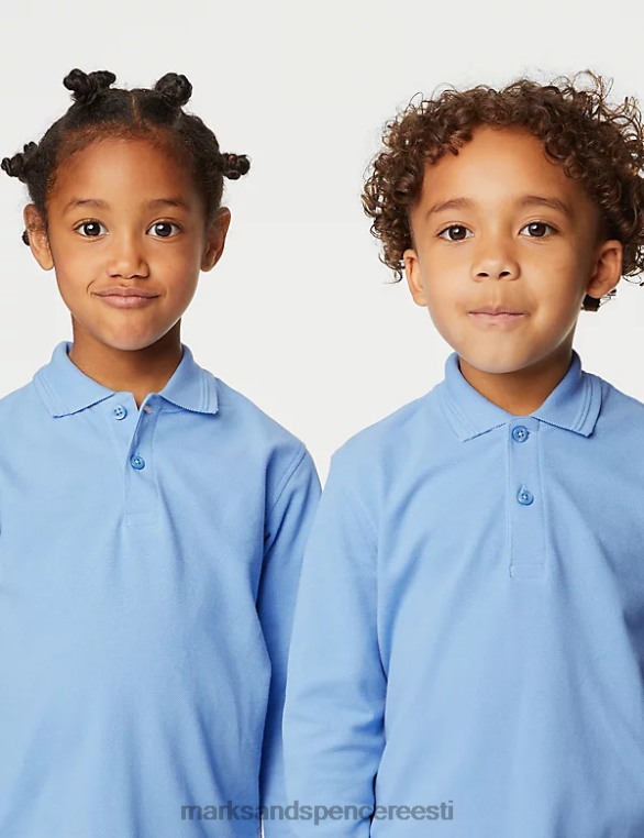 koolivorm ee Marks & Spencer lapsed 2pk puhtast puuvillast kooli polosärgid sinine NZTRN3593