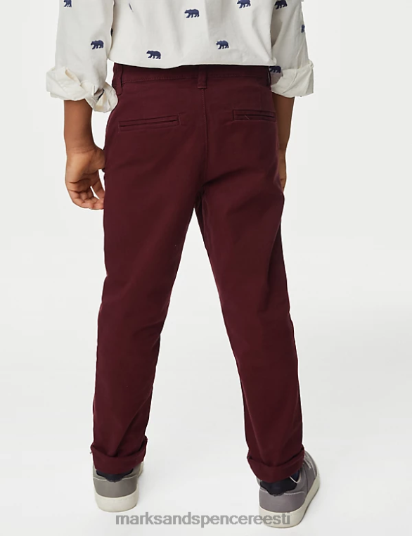 Riietus ee Marks & Spencer lapsed puuvillarikkad chinod punane NZTRN8227