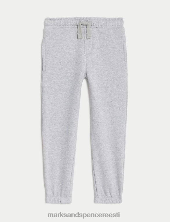 Riietus ee Marks & Spencer lapsed puuvillase nööriga jooksupüksid hall NZTRN8598