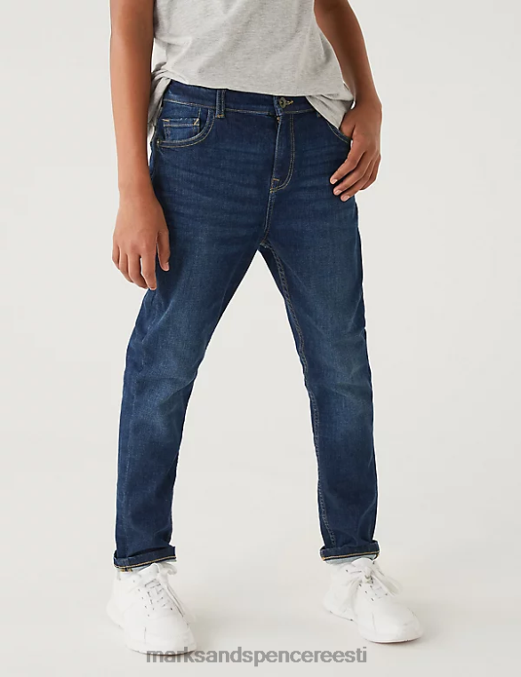 Riietus ee Marks & Spencer lapsed smith skinny fit puuvillane koos stretch teksadega tume indigo NZTRN8586