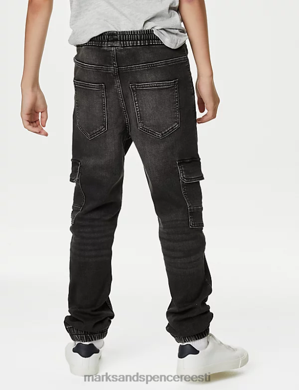Riietus ee Marks & Spencer lapsed tavalised puuvillased teksad must denim NZTRN7849