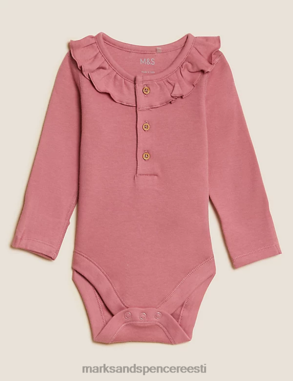 Riietus ee Marks & Spencer lapsed 3pk puhtast puuvillast bodyd roosa segu NZTRN7601