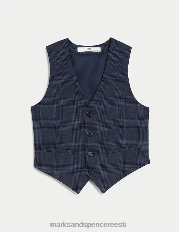 Riietus ee Marks & Spencer lapsed kontrollitud ülikonna vest merevägi NZTRN8115