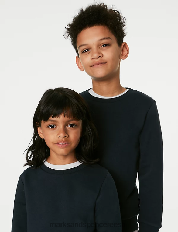 Riietus ee Marks & Spencer lapsed 2 tk puuvillast rikkaliku kooli dressipluusid merevägi NZTRN8046