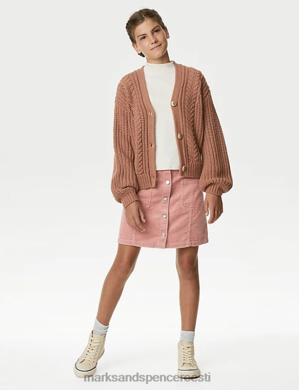 Riietus ee Marks & Spencer lapsed kaabliga kootud kardigan pruun NZTRN8853