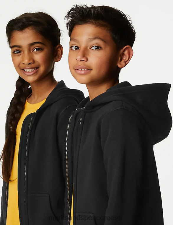 Riietus ee Marks & Spencer lapsed kapuutsiga kooli dressipluus must NZTRN8104