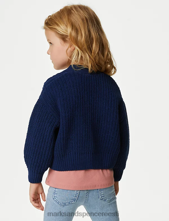 Riietus ee Marks & Spencer lapsed kootud kardigan merevägi NZTRN9104
