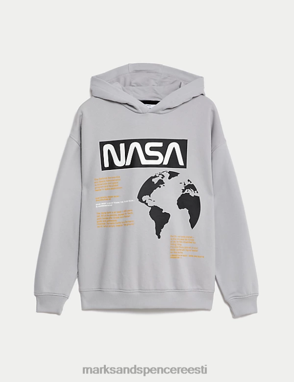 Riietus ee Marks & Spencer lapsed puuvillane nasa kapuuts helehall NZTRN8385