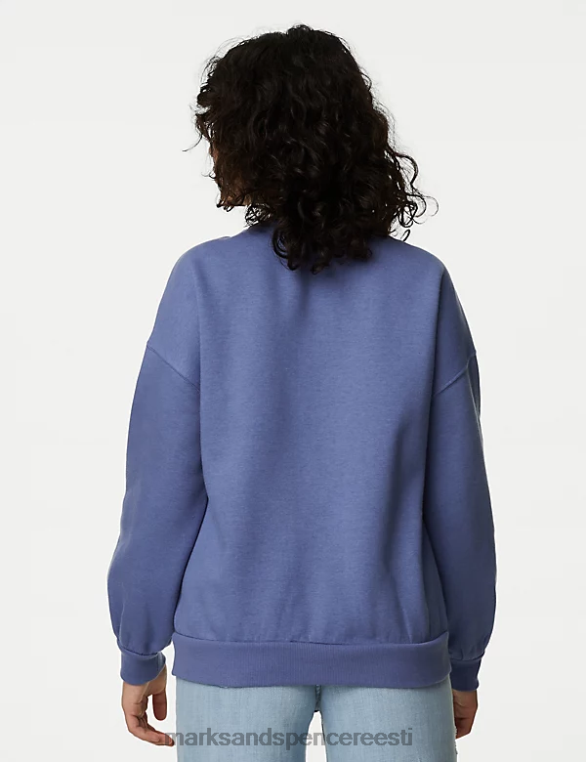 Riietus ee Marks & Spencer lapsed puuvillane sloganiga dressipluus sinine NZTRN9070
