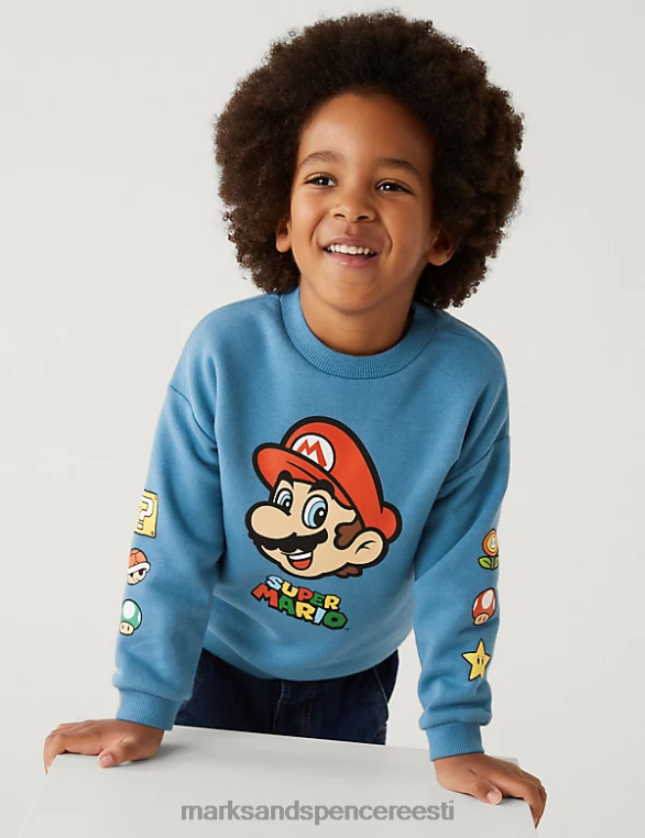 Riietus ee Marks & Spencer lapsed puuvillane super mario dressipluus sinine NZTRN7897