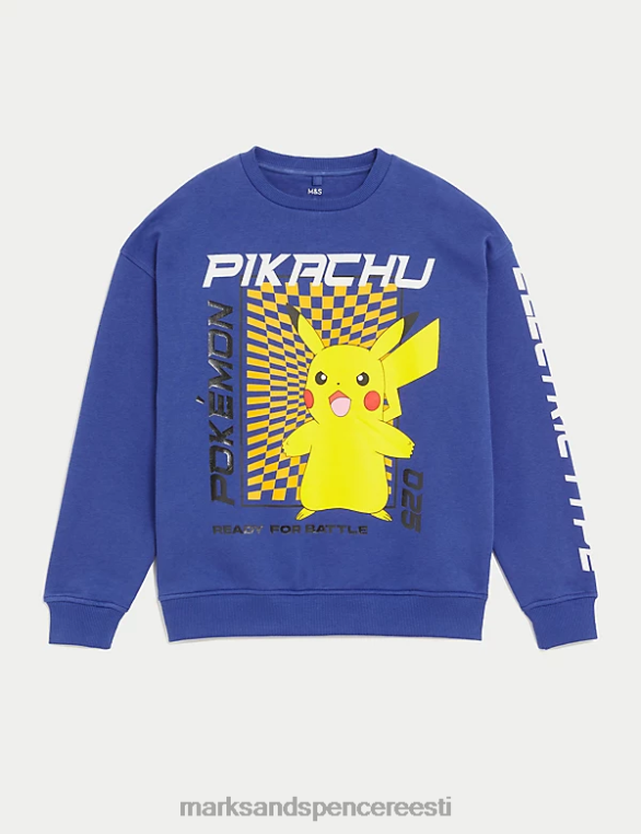 Riietus ee Marks & Spencer lapsed puuvillase rikkaliku pokemoni dressipluus sinine NZTRN8468