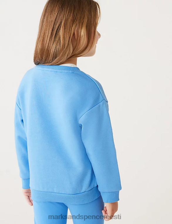 Riietus ee Marks & Spencer lapsed puuvillaste lilledega dressipluus sinine NZTRN9383