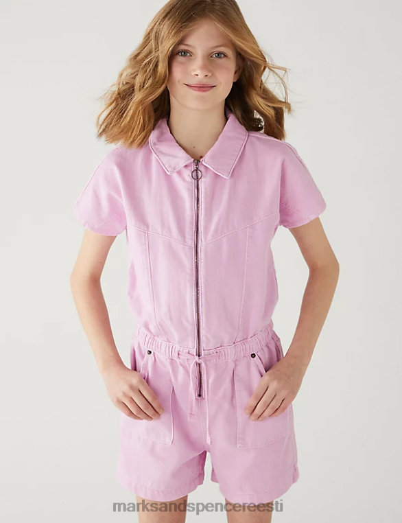 Riietus ee Marks & Spencer lapsed denim lühike boileri ülikond roosa NZTRN9748