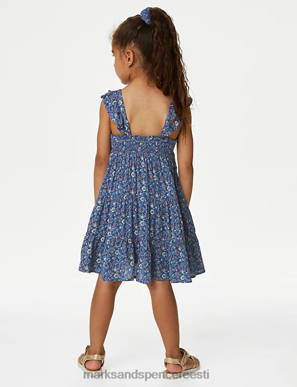 Riietus ee Marks & Spencer lapsed lilleline mitmetasandiline kleit sinine segu NZTRN8894