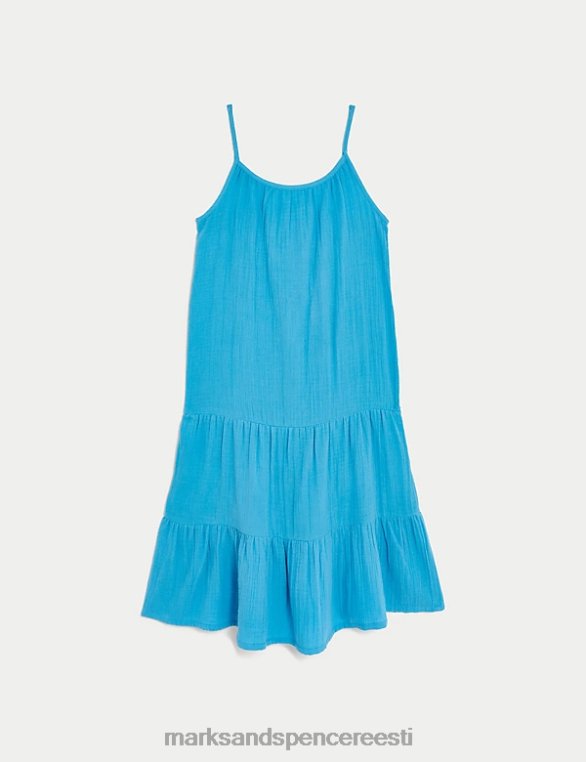 Riietus ee Marks & Spencer lapsed puhtast puuvillast astmeline maksikleit jade NZTRN9846