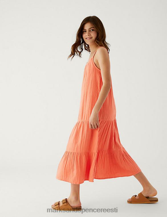 Riietus ee Marks & Spencer lapsed puhtast puuvillast astmeline maksikleit korallid NZTRN9845