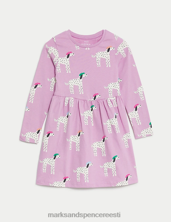 Riietus ee Marks & Spencer lapsed puhtast puuvillast dalmaatsia kleit roosa NZTRN8763