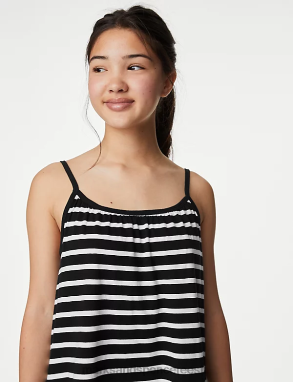 Riietus ee Marks & Spencer lapsed puhtast puuvillast kleit must NZTRN9740