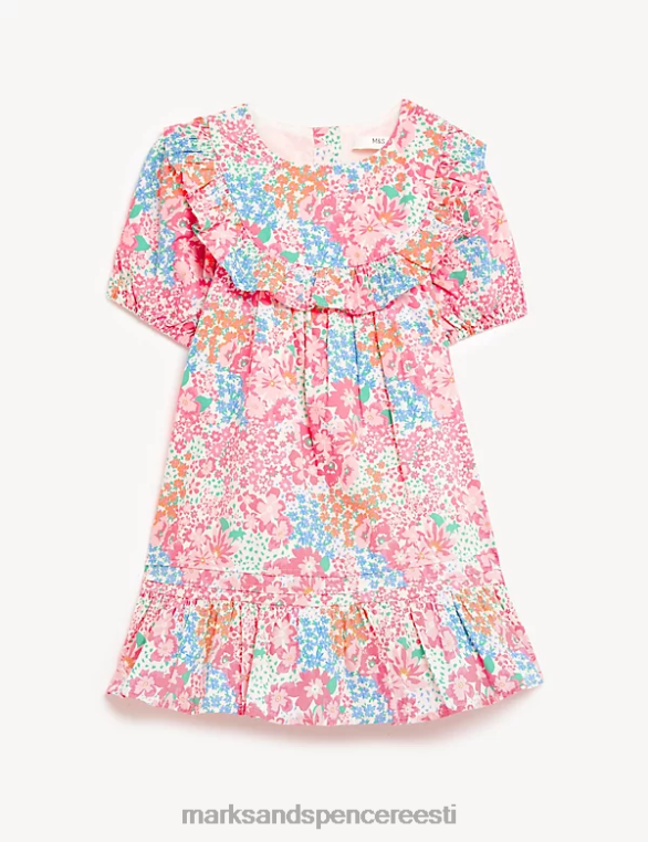Riietus ee Marks & Spencer lapsed puhtast puuvillast lilleline sats kleit mitu NZTRN8942
