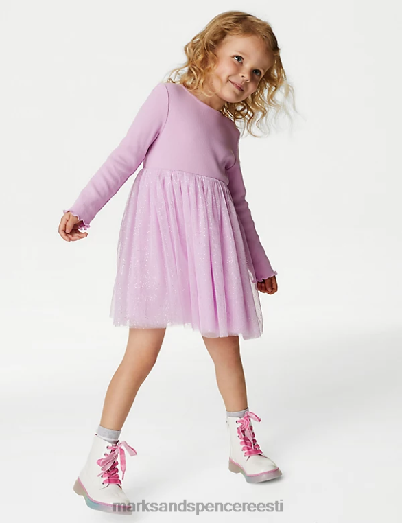Riietus ee Marks & Spencer lapsed sädelev astmeline kleit roosa NZTRN9875