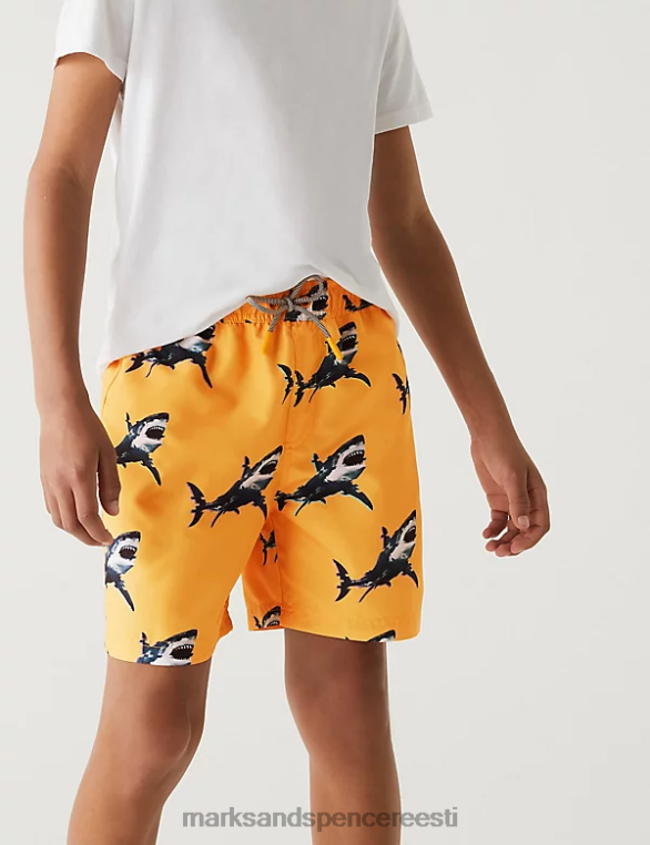 Riietus ee Marks & Spencer lapsed hai mustriga ujumispüksid apelsini segu NZTRN8634