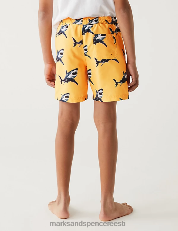 Riietus ee Marks & Spencer lapsed hai mustriga ujumispüksid apelsini segu NZTRN8634