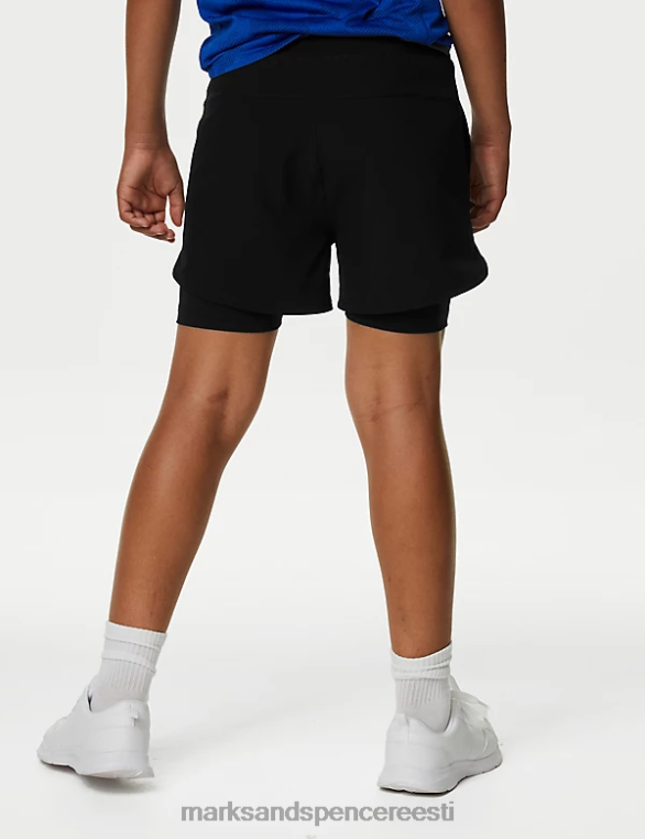 Riietus ee Marks & Spencer lapsed kahekihilised spordipüksid must NZTRN8075
