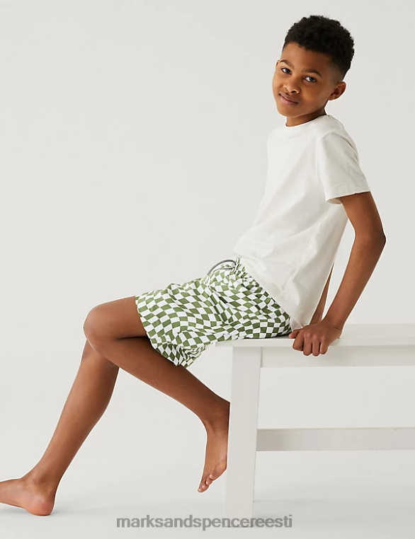 Riietus ee Marks & Spencer lapsed kontrollitud ujumispüksid khaki segu NZTRN8682